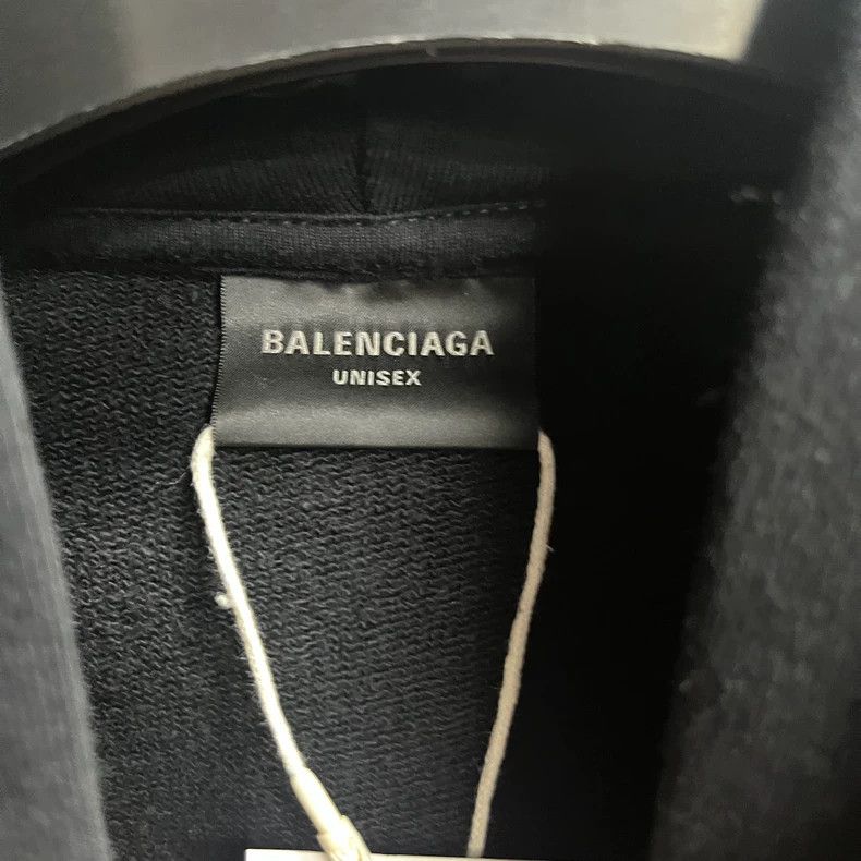 Balenciaga Balenciaga Black Logo Hoodie with Multiple Prints Size US XS / EU 42 / 0 - 2 Thumbnail