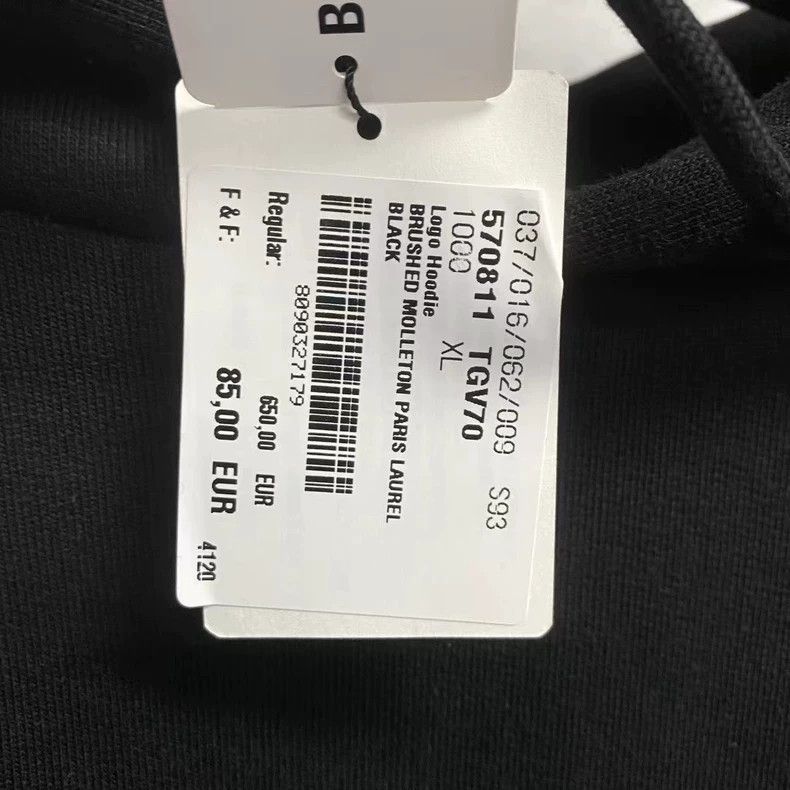 Balenciaga Balenciaga Black Crown Logo Hoodie Size US XS / EU 42 / 0 - 5 Thumbnail