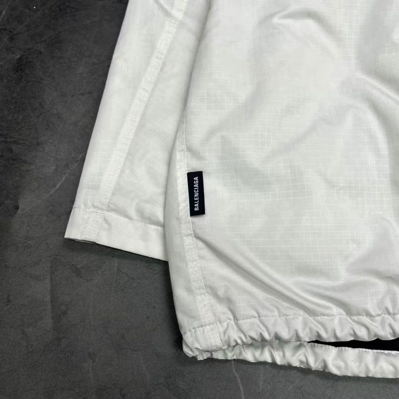 Balenciaga Balenciaga White Logo Cotton Jacket Size US L / EU 52-54 / 3 - 8 Thumbnail