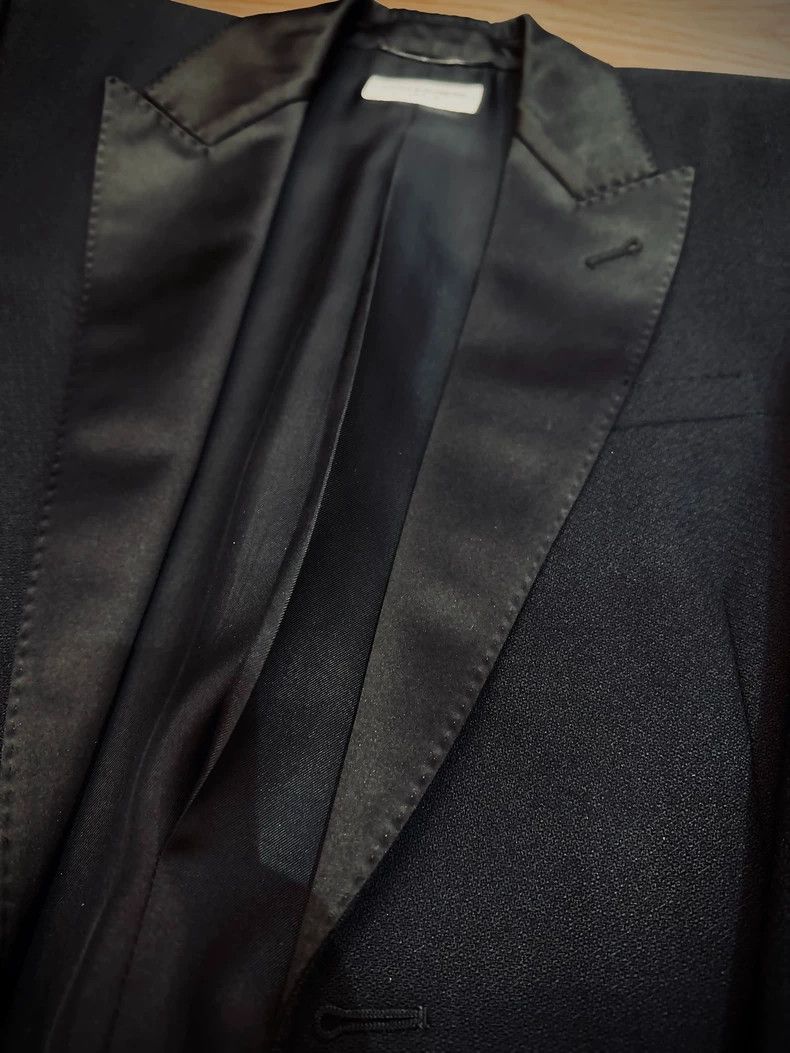 Saint Laurent Paris Elegant Black Smoking Jacket by Saint Laurent Size US XL / EU 56 / 4 - 2 Thumbnail