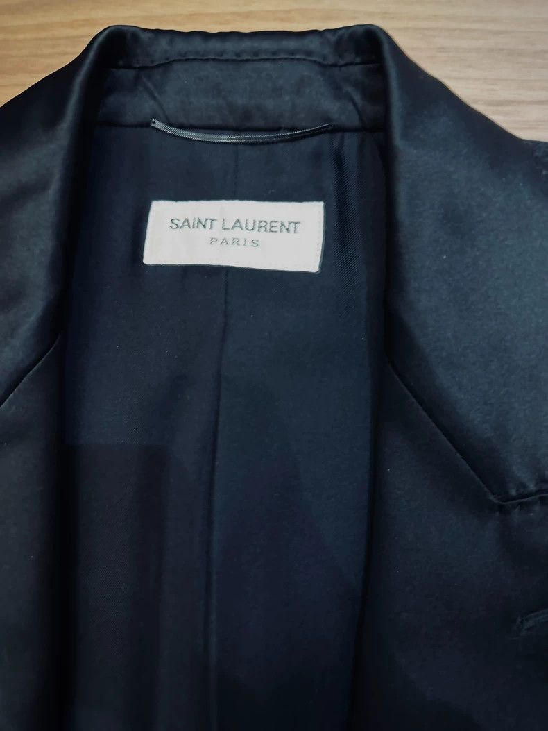 Saint Laurent Paris Elegant Black Smoking Jacket by Saint Laurent Size US XL / EU 56 / 4 - 4 Thumbnail