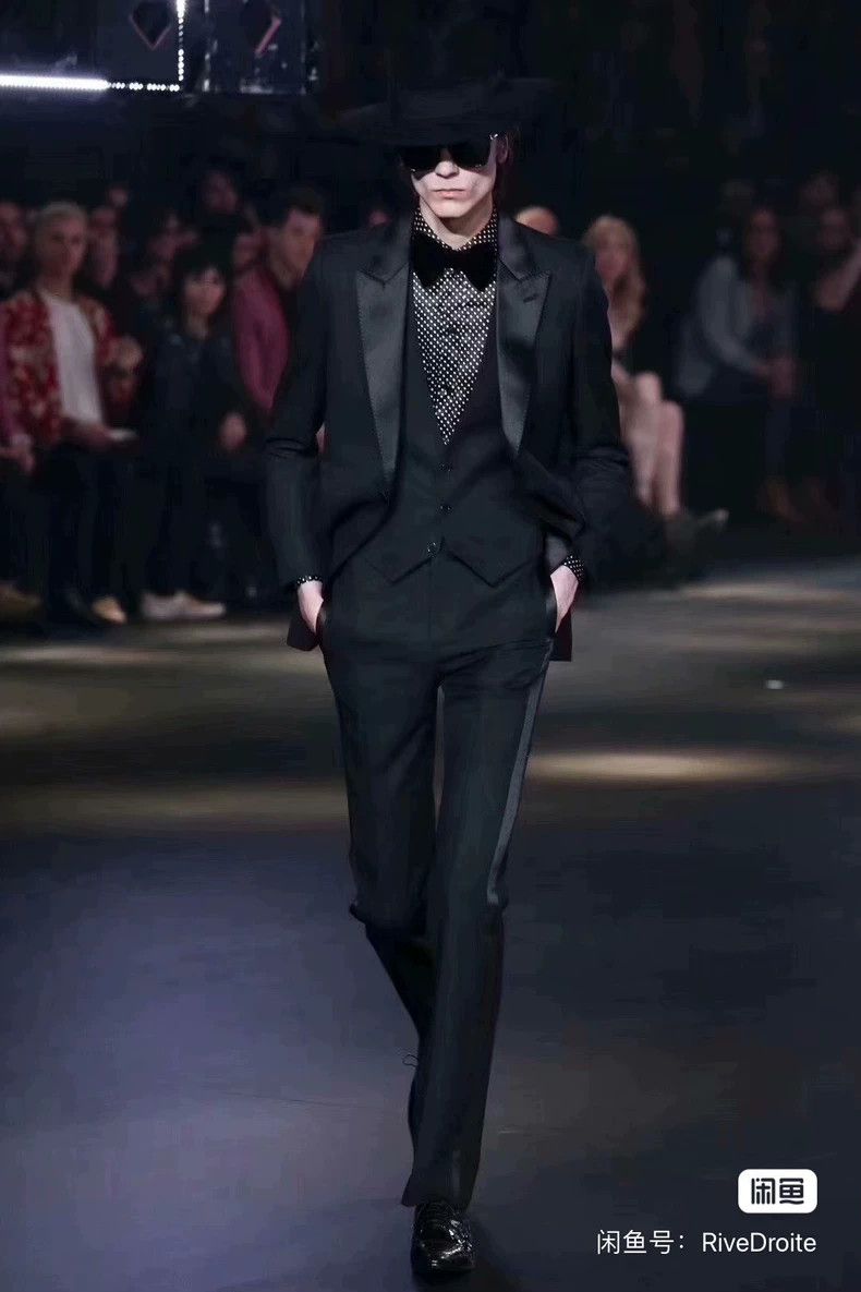Saint Laurent Paris Elegant Black Smoking Jacket by Saint Laurent Size US XL / EU 56 / 4 - 7 Thumbnail