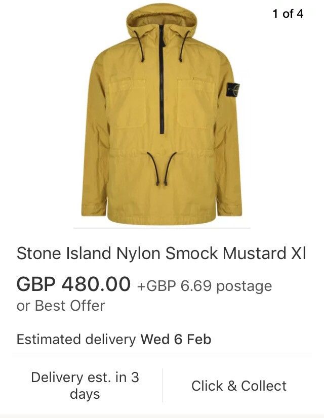 Stone island nylon smock half zip jacket store
