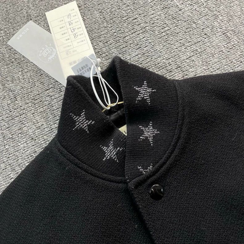 Saint Laurent Paris Saint Laurent Black Baseball Jacket with Stars Size US M / EU 48-50 / 2 - 3 Thumbnail