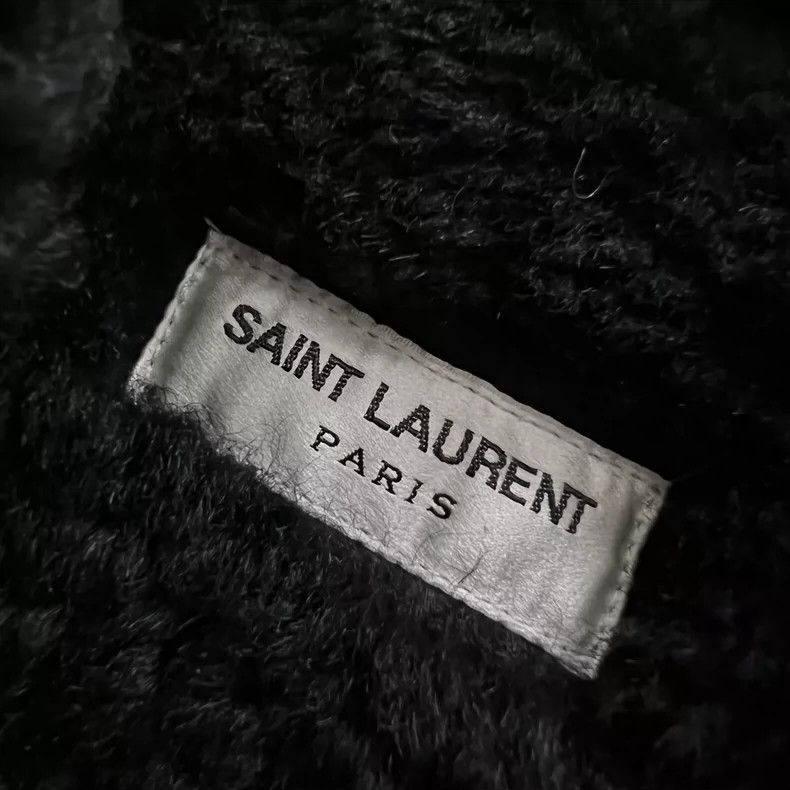 Saint Laurent Paris Saint Laurent Leather Jacket with Shearling Collar Size US L / EU 52-54 / 3 - 4 Thumbnail