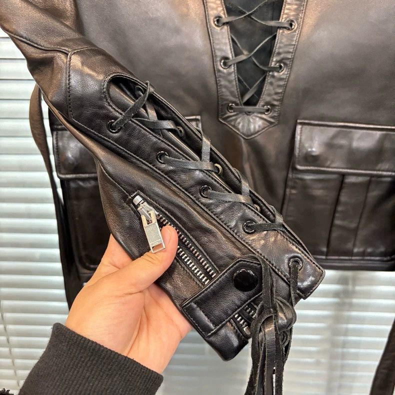 Saint Laurent Paris Black Leather Jacket by Saint Laurent Paris Size US S / EU 44-46 / 1 - 4 Thumbnail