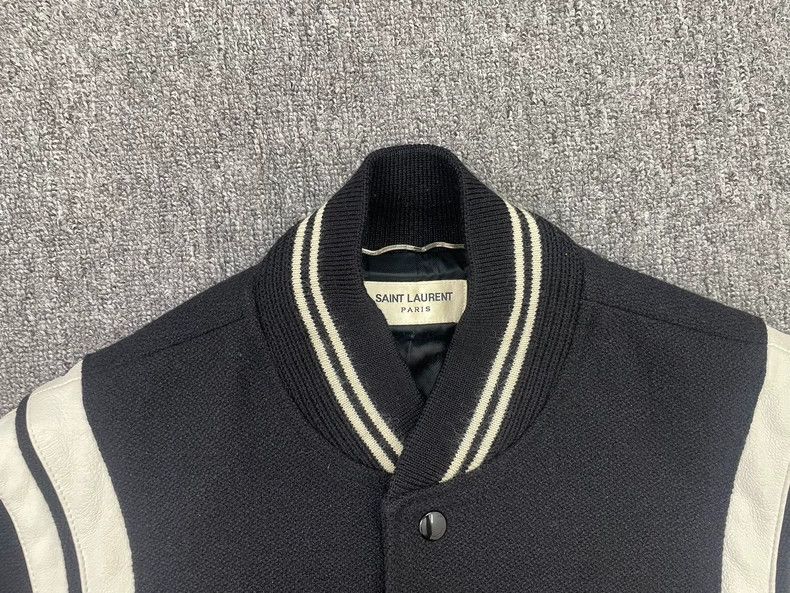Saint Laurent Paris Saint Laurent Paris Black White Baseball Jacket Size US L / EU 52-54 / 3 - 2 Thumbnail