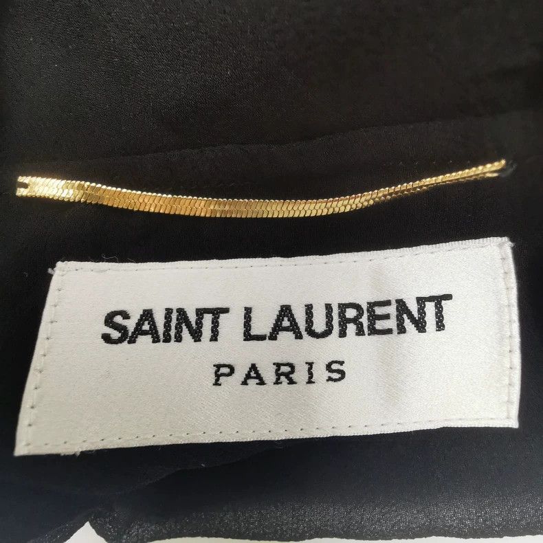 Saint Laurent Paris Black Silk Camisole Top by Saint Laurent Size US S / EU 44-46 / 1 - 5 Thumbnail
