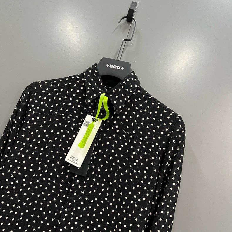 Saint Laurent Paris Saint Laurent Polka Dot Embroidered Shirt Size US M / EU 48-50 / 2 - 2 Thumbnail