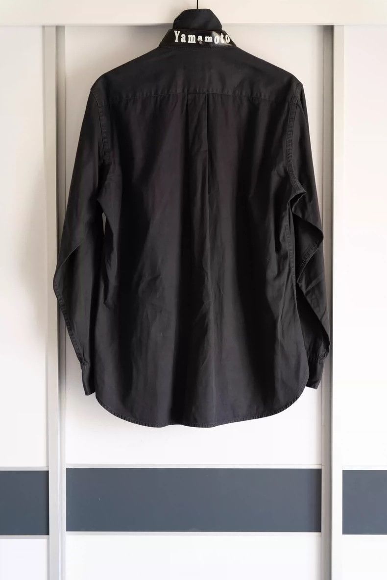 Yohji Yamamoto Yohji Yamamoto Black Collar Shirt Size US M / EU 48-50 / 2 - 2 Thumbnail
