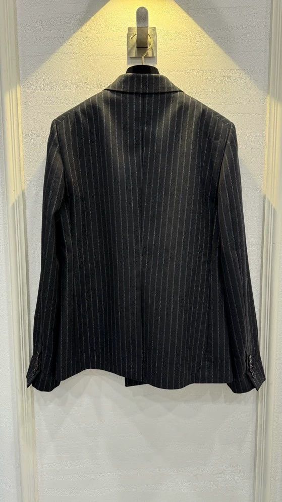 Saint Laurent Paris YSL RIVE GAUCHE Striped Wool Blazer Size US M / EU 48-50 / 2 - 2 Thumbnail