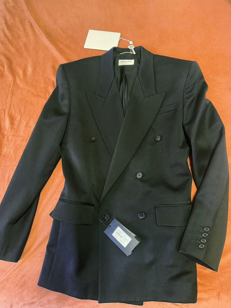 Saint Laurent Paris Saint Laurent Double Breasted Blazer for Women Size M / US 6-8 / IT 42-44 - 2 Thumbnail
