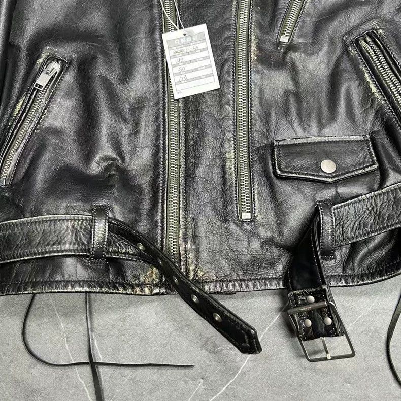 Saint Laurent Paris Saint Laurent Vintage Leather Motorcycle Jacket Size US L / EU 52-54 / 3 - 8 Thumbnail
