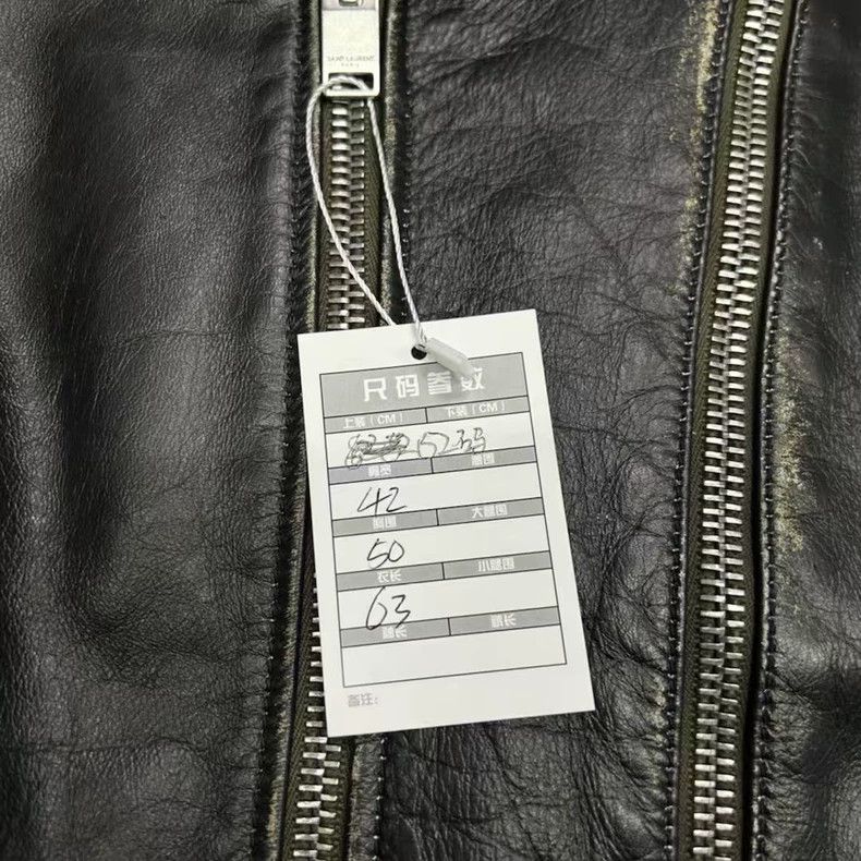 Saint Laurent Paris Saint Laurent Vintage Leather Motorcycle Jacket Size US L / EU 52-54 / 3 - 3 Thumbnail