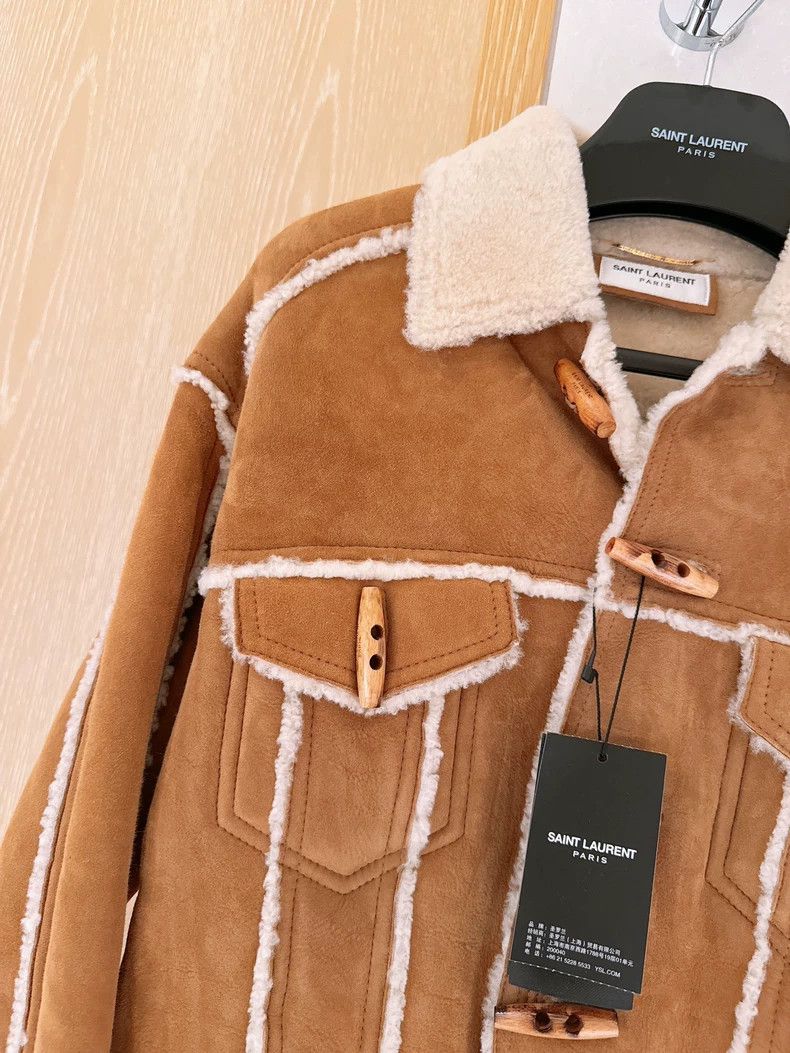 Saint Laurent Paris Saint Laurent Brown Shearling Jacket Size US M / EU 48-50 / 2 - 3 Thumbnail