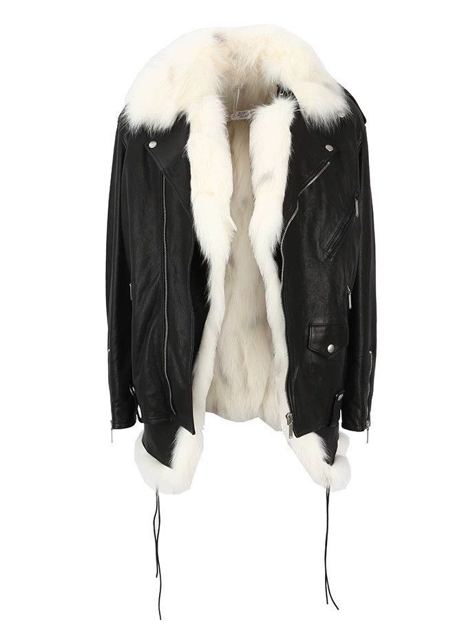 Saint Laurent Paris Saint Laurent Fur Leather Jacket Size US S / EU 44-46 / 1 - 2 Thumbnail
