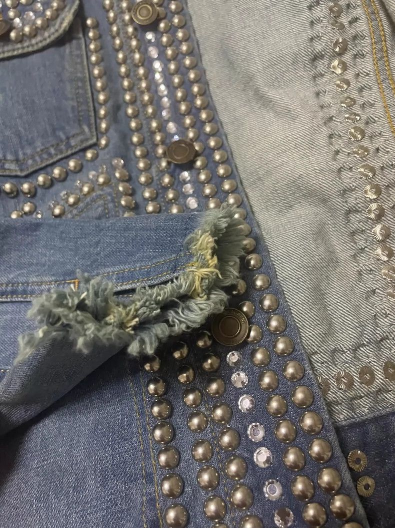 Saint Laurent Paris Saint Laurent Studded Denim Jacket Size US XS / EU 42 / 0 - 5 Thumbnail