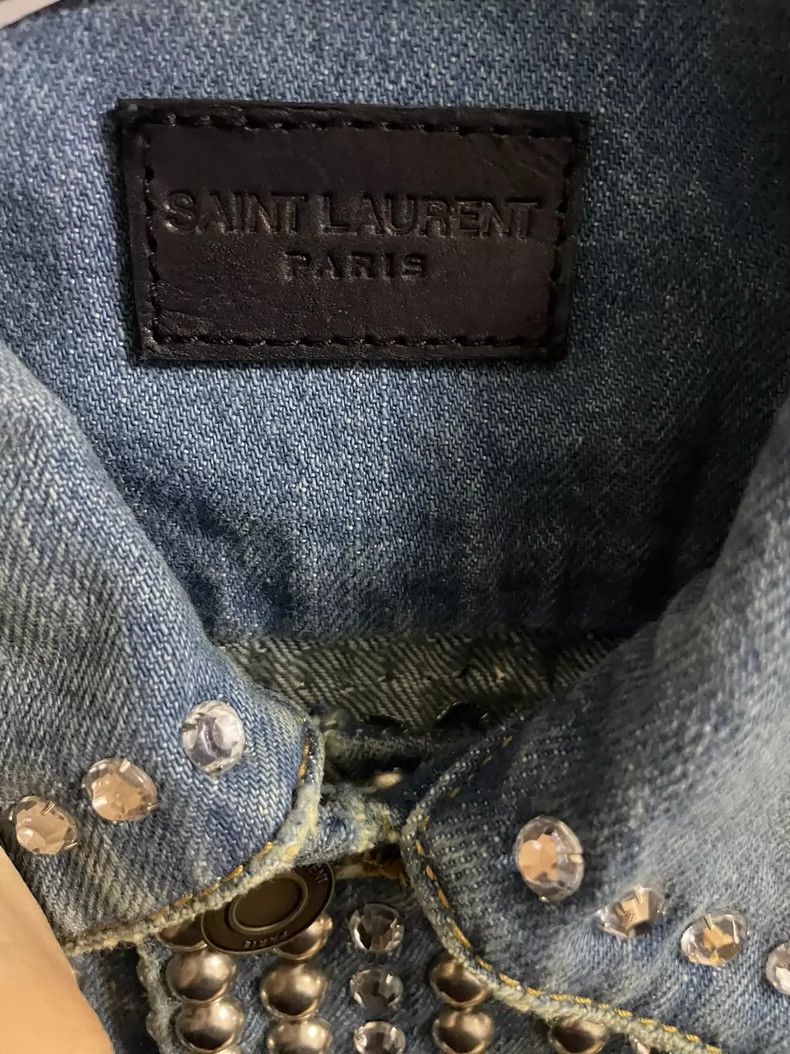 Saint Laurent Paris Saint Laurent Studded Denim Jacket Size US XS / EU 42 / 0 - 2 Thumbnail