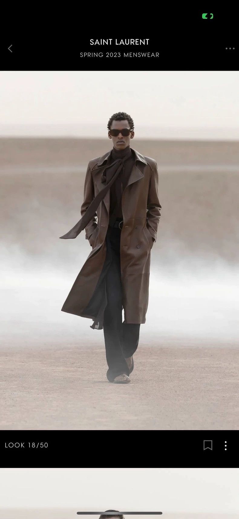 Saint Laurent Paris Long Leather Coat by Saint Laurent Size US XL / EU 56 / 4 - 7 Thumbnail