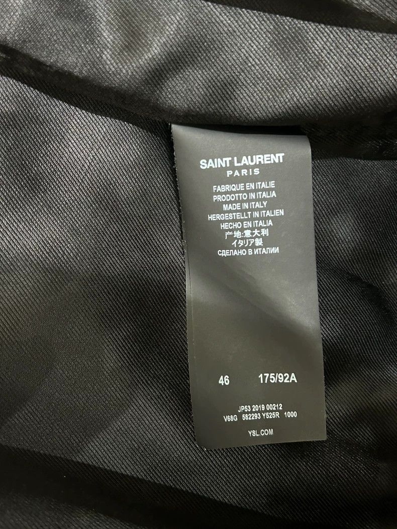 Saint Laurent Paris Saint Laurent Black Velvet Bomber Jacket Size US XL / EU 56 / 4 - 4 Thumbnail