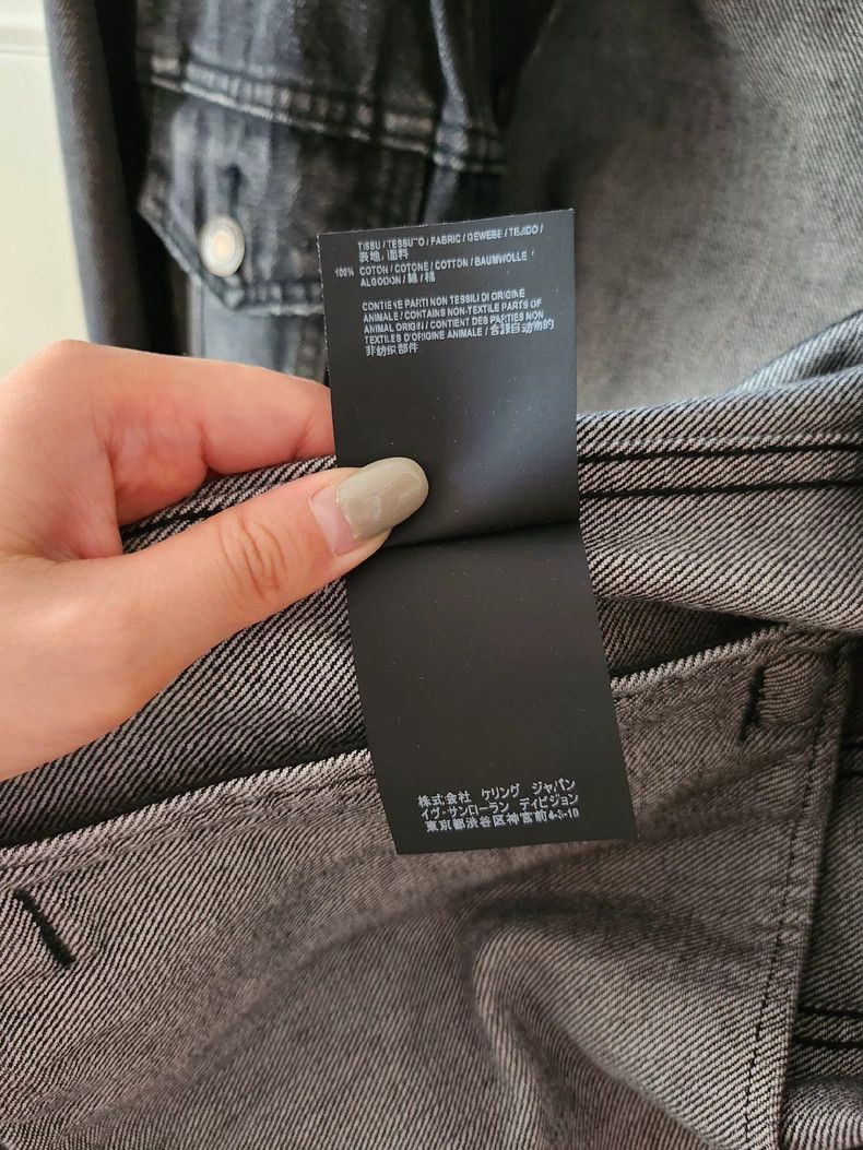 Saint Laurent Paris YSL Stone-Washed Denim Jacket in Gray Size US S / EU 44-46 / 1 - 6 Thumbnail