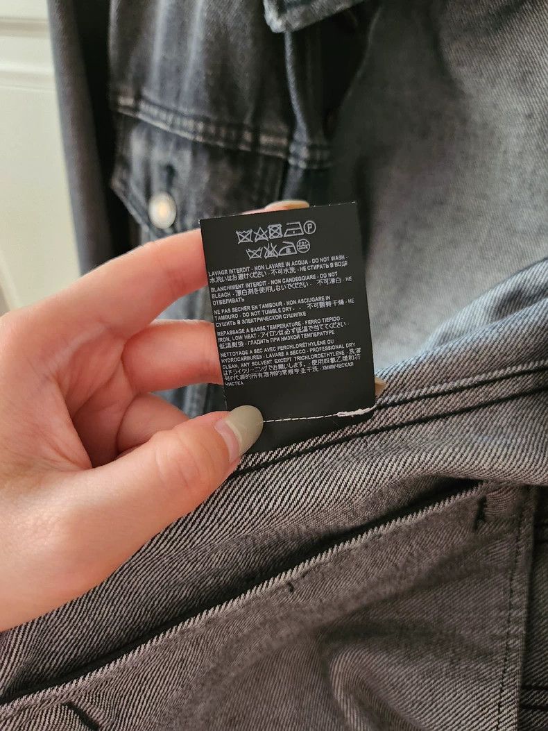 Saint Laurent Paris YSL Stone-Washed Denim Jacket in Gray Size US S / EU 44-46 / 1 - 7 Thumbnail