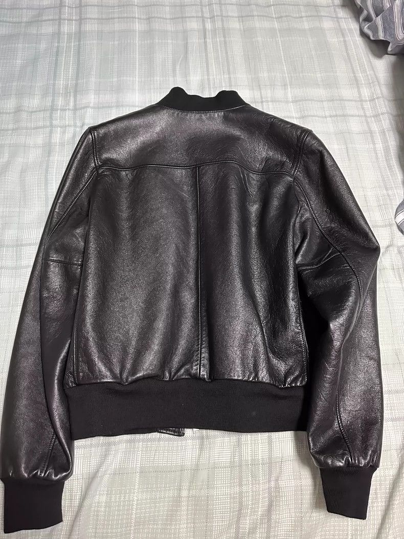 Saint Laurent Paris Stylish YSL Leather Bomber Jacket Size US M / EU 48-50 / 2 - 4 Thumbnail