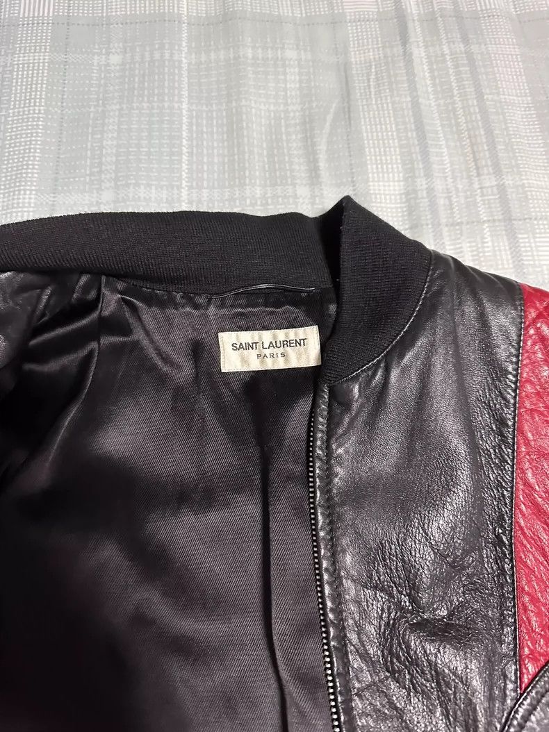 Saint Laurent Paris Stylish YSL Leather Bomber Jacket Size US M / EU 48-50 / 2 - 2 Thumbnail