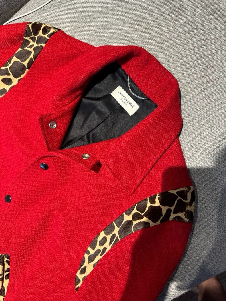 Saint Laurent Paris Saint Laurent Red Leopard Print Jacket Size US M / EU 48-50 / 2 - 3 Thumbnail