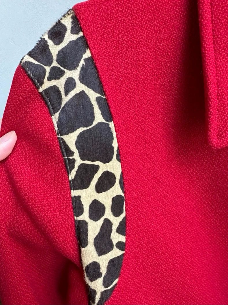 Saint Laurent Paris Saint Laurent Red Leopard Print Jacket Size US M / EU 48-50 / 2 - 4 Thumbnail