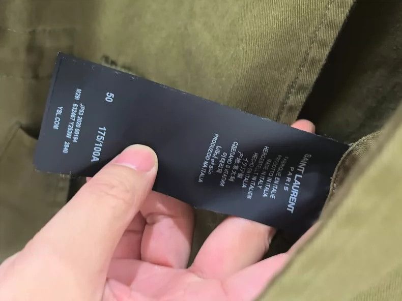 Saint Laurent Paris Saint Laurent Green Military Jacket Size US M / EU 48-50 / 2 - 2 Thumbnail