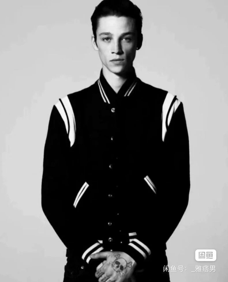 Saint Laurent Paris Black and White Baseball Jacket from Saint Laurent Size US L / EU 52-54 / 3 - 6 Thumbnail