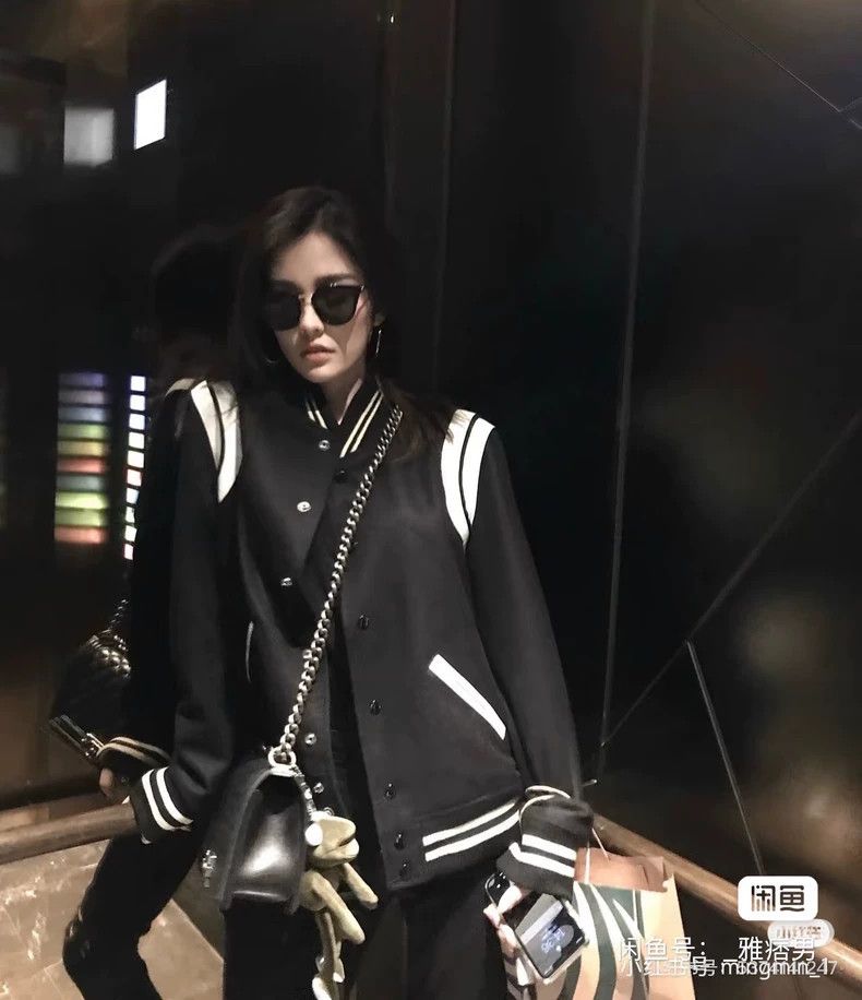 Saint Laurent Paris Black and White Baseball Jacket from Saint Laurent Size US L / EU 52-54 / 3 - 9 Thumbnail