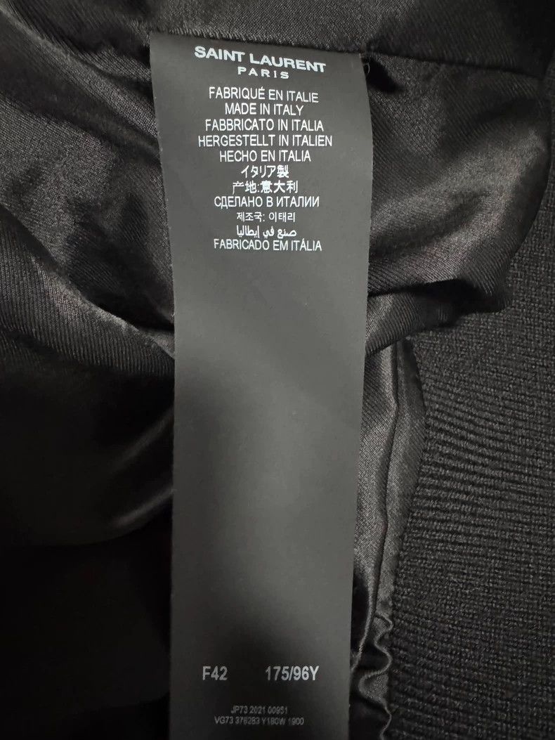 Saint Laurent Paris Black Striped Casual Baseball Jacket Size US XL / EU 56 / 4 - 4 Thumbnail