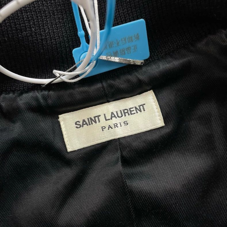 Saint Laurent Paris Saint Laurent Black and White Varsity Jacket Size US M / EU 48-50 / 2 - 5 Thumbnail