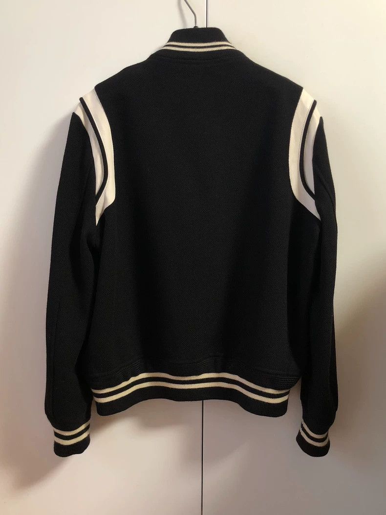 Saint Laurent Paris Saint Laurent Black and White Varsity Jacket Size US XL / EU 56 / 4 - 4 Thumbnail