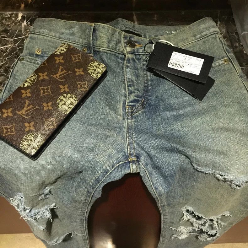 Saint Laurent Paris Saint Laurent Paris Destroyed Blue Jeans Size US 28 / EU 44 - 2 Thumbnail