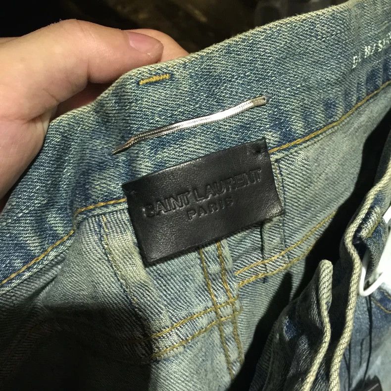 Saint Laurent Paris Saint Laurent Paris Destroyed Blue Jeans Size US 28 / EU 44 - 4 Thumbnail