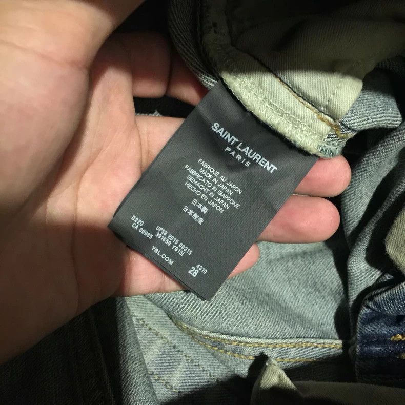 Saint Laurent Paris Saint Laurent Paris Destroyed Blue Jeans Size US 28 / EU 44 - 5 Thumbnail