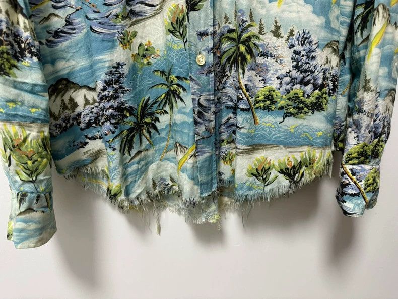 Saint Laurent Paris Saint Laurent Palm Tree Fringed Shirt Size US M / EU 48-50 / 2 - 3 Thumbnail