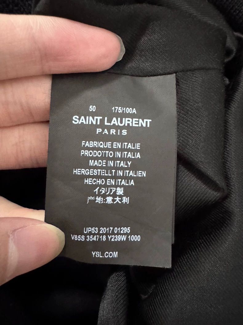 Saint Laurent Paris Saint Laurent Black Baseball Jacket Size US L / EU 52-54 / 3 - 7 Thumbnail