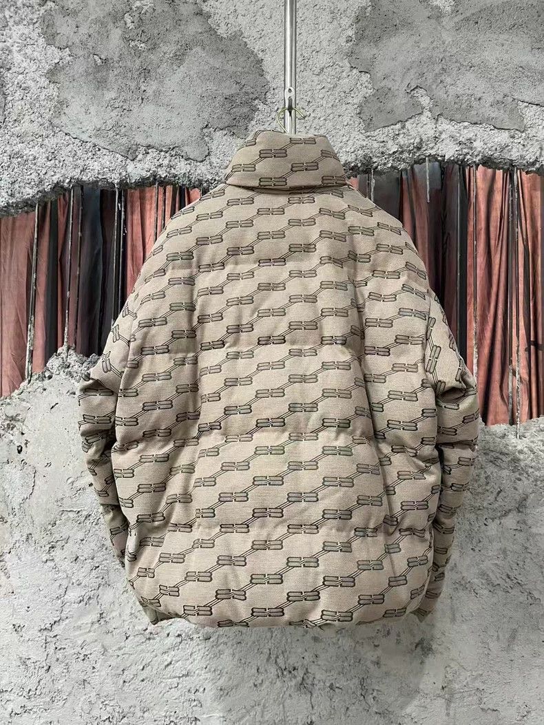 Balenciaga Balenciaga Brown Printed Lock Down Jacket Size US XL / EU 56 / 4 - 2 Thumbnail