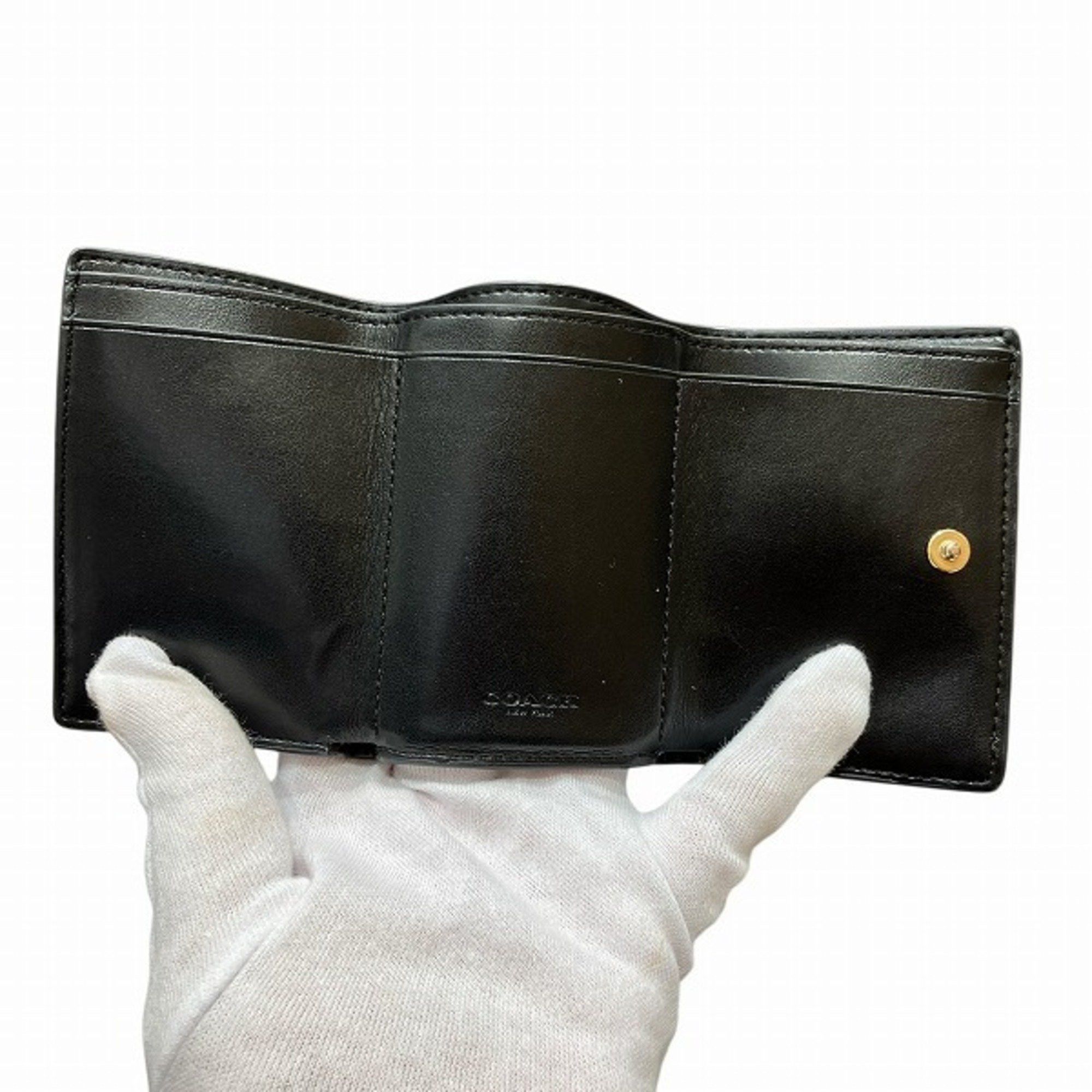 Coach COACH Signature Origami Trifold 91806 Women's Tri-fold Wallet Size ONE SIZE - 3 Thumbnail