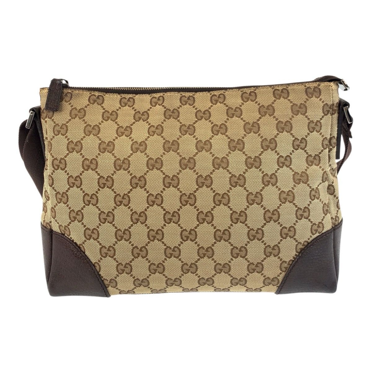 Gucci Gucci Gucci GG Canvas Leather Shoulder Bag Canvas Shoulder Bag 114273 DUTY FREE for USA Size ONE SIZE - 2 Thumbnail