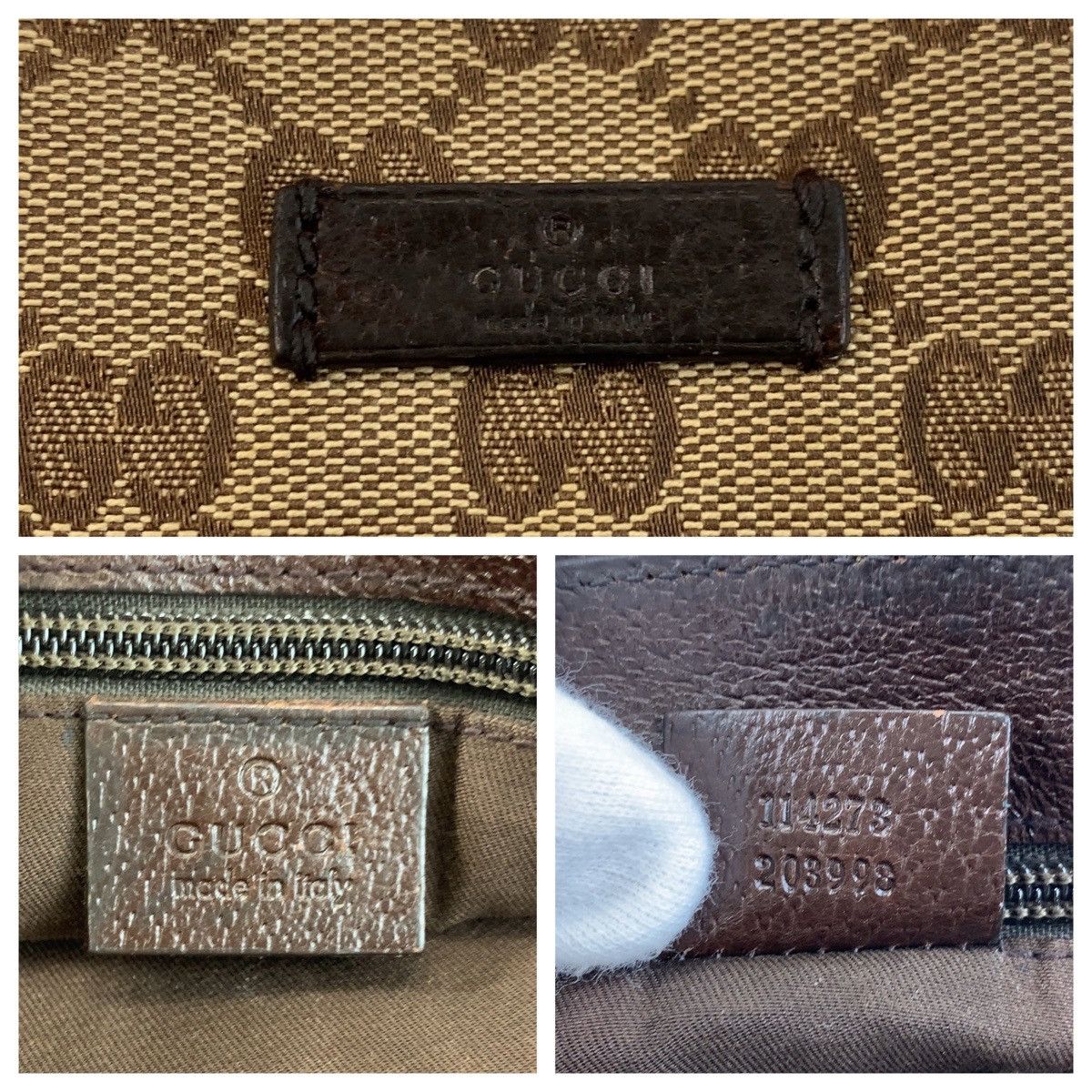 Gucci Gucci Gucci GG Canvas Leather Shoulder Bag Canvas Shoulder Bag 114273 DUTY FREE for USA Size ONE SIZE - 4 Thumbnail