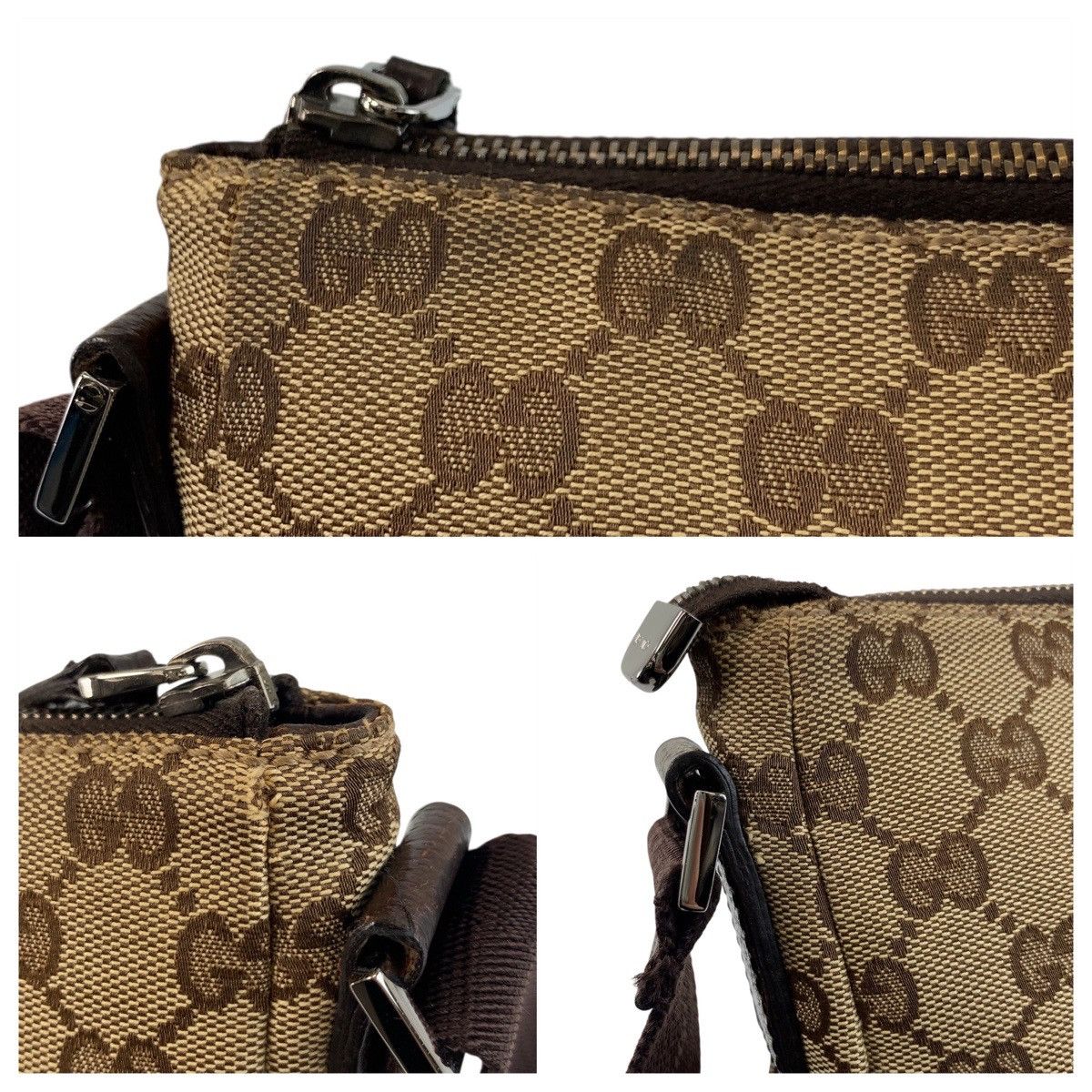 Gucci Gucci Gucci GG Canvas Leather Shoulder Bag Canvas Shoulder Bag 114273 DUTY FREE for USA Size ONE SIZE - 5 Thumbnail