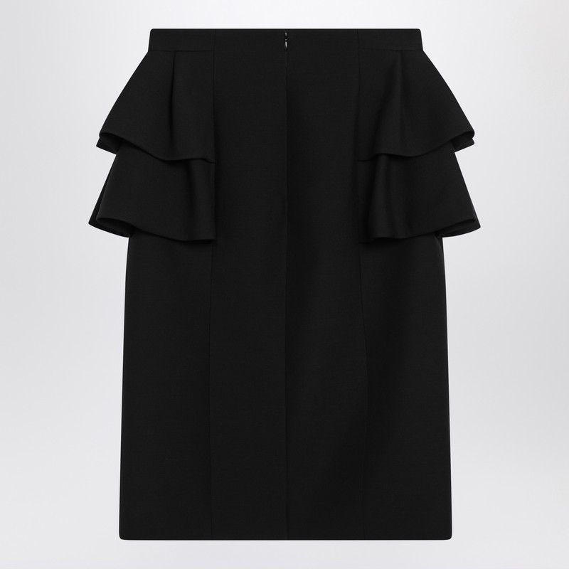 Valentino Valentino Black Skirt With Ruffles On The Sides Size 30" / US 8 / IT 44 - 2 Thumbnail