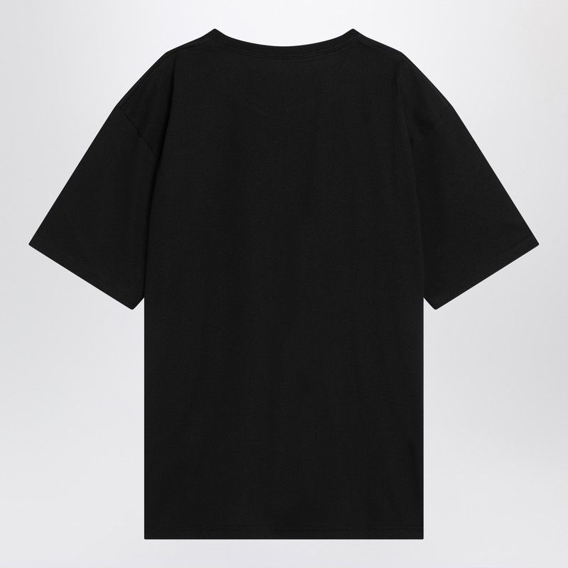 Valentino Black T-Shirt With Le Chat De La Maison Print