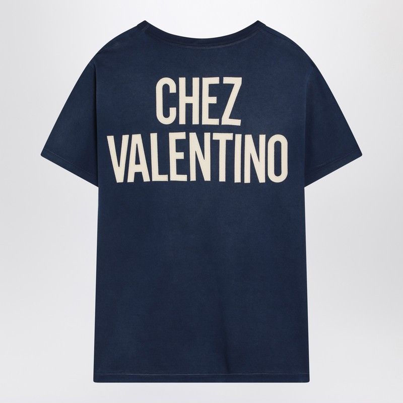 Valentino Valentino Blue T-Shirt Chez Valentino Size US S / EU 44-46 / 1 - 2 Thumbnail