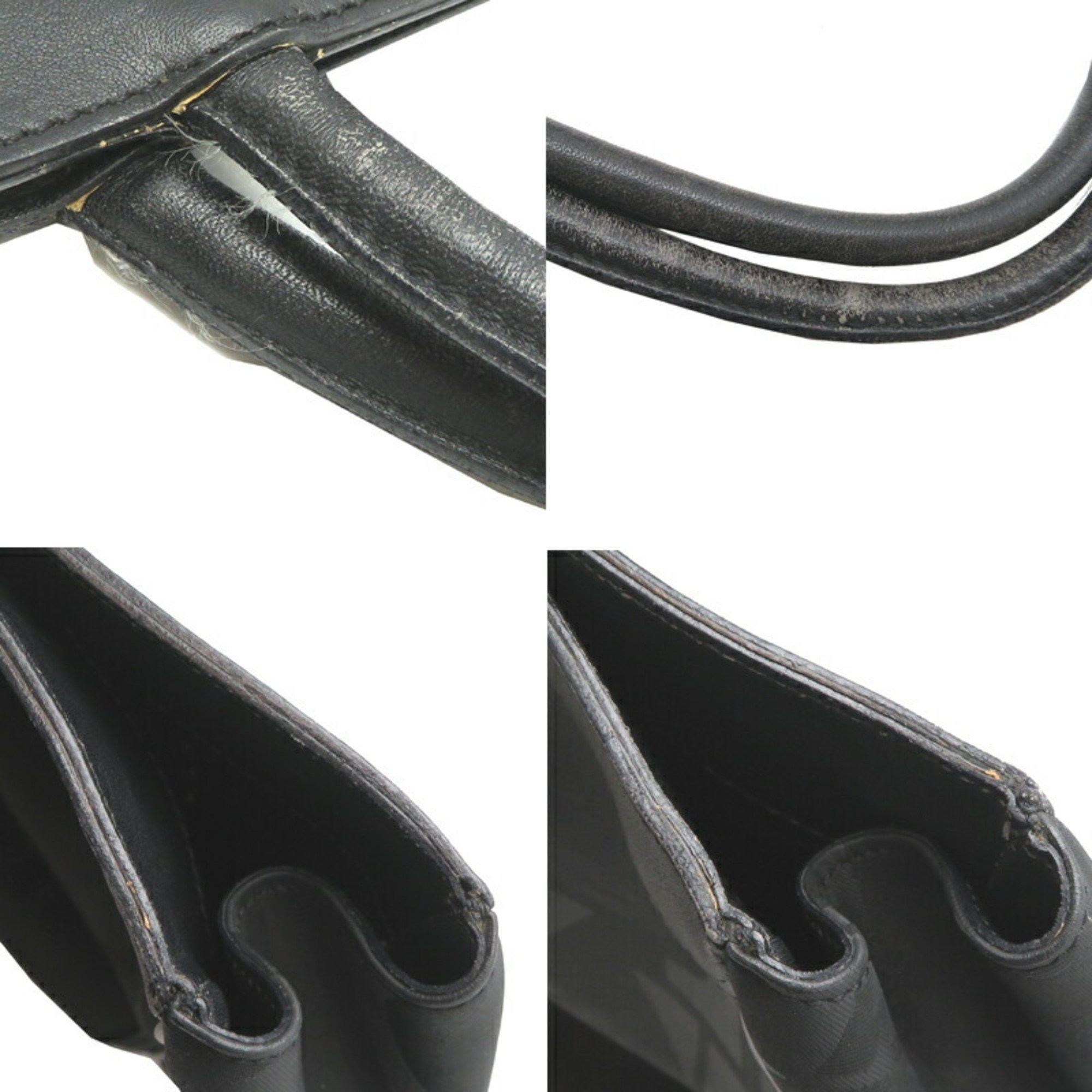 Salvatore Ferragamo Salvatore Ferragamo Women's and Men's Tote Bag AU-21-5727 Leather Black Size ONE SIZE - 10 Thumbnail